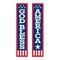 15" x 5 Ft. 9 1/2" Patriotic God Bless America Pillar Buntings 2 Pieces